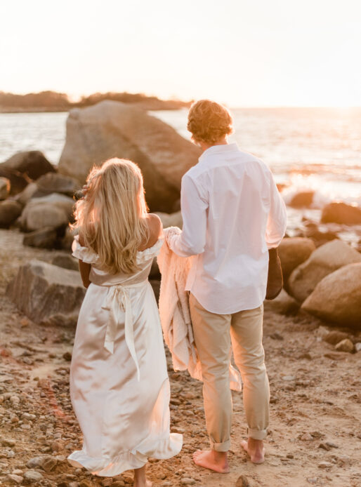 golden hour couple on a beach
